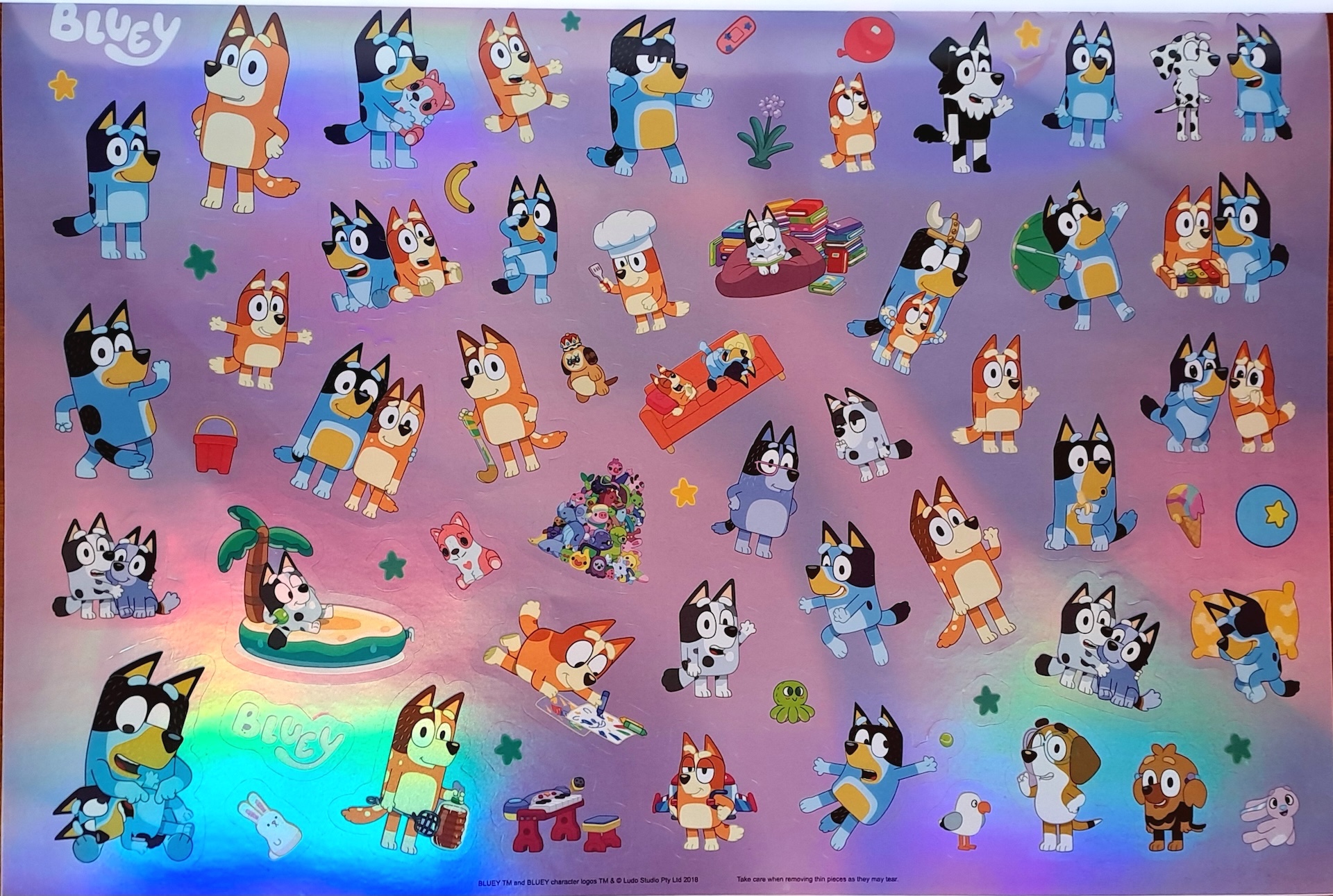 bluey sticker pad